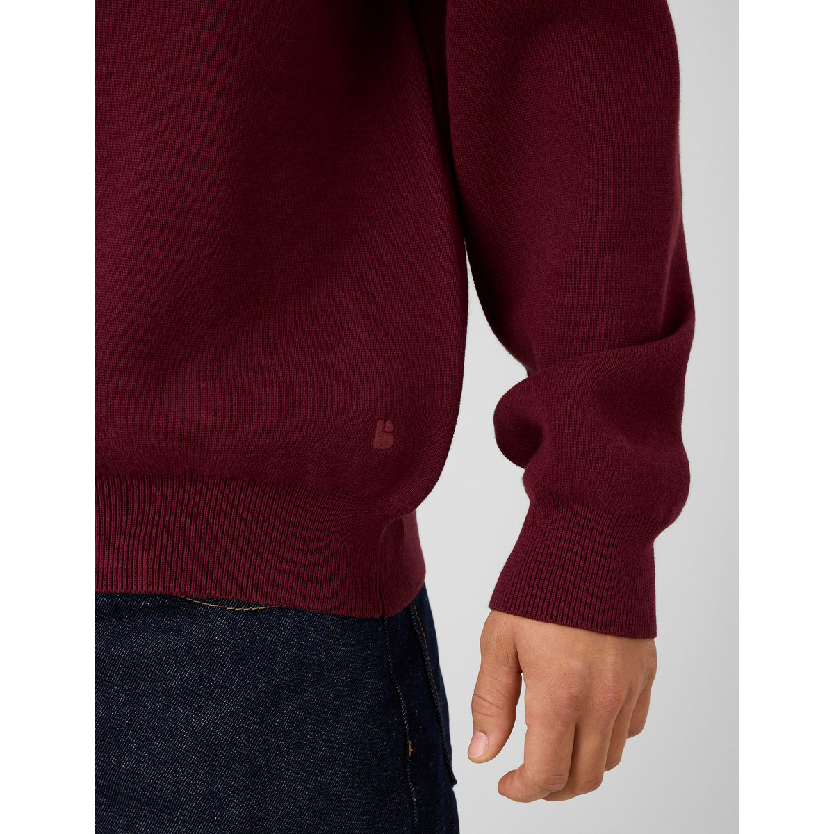 Pull col rond bordeaux, BZB