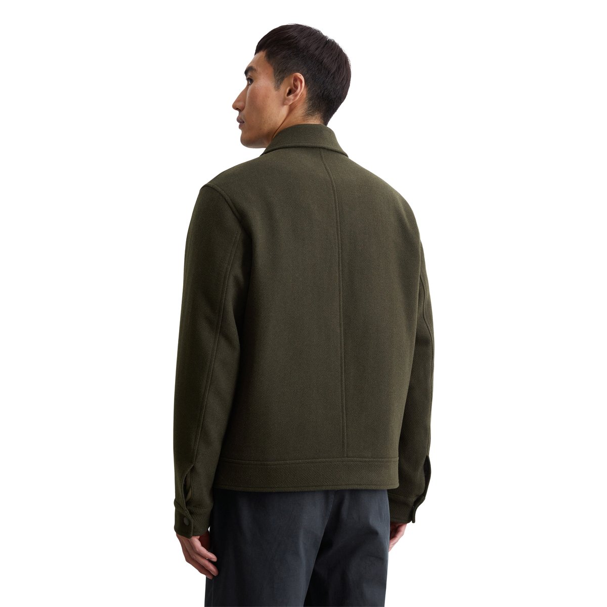 Veste en laine regular avec un léger rembourrage d'Unifi REPREVE®. vert foncé, MARC O'POLO