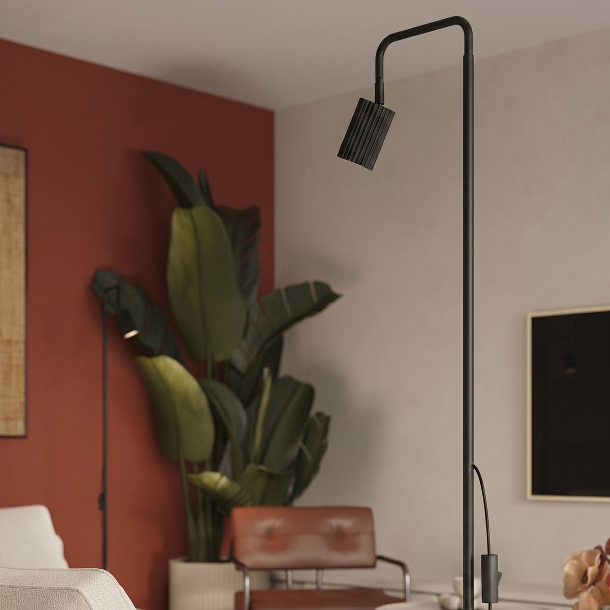 Lampadaire Aluminium Noir GU10 1 KARBON noir, EDEN