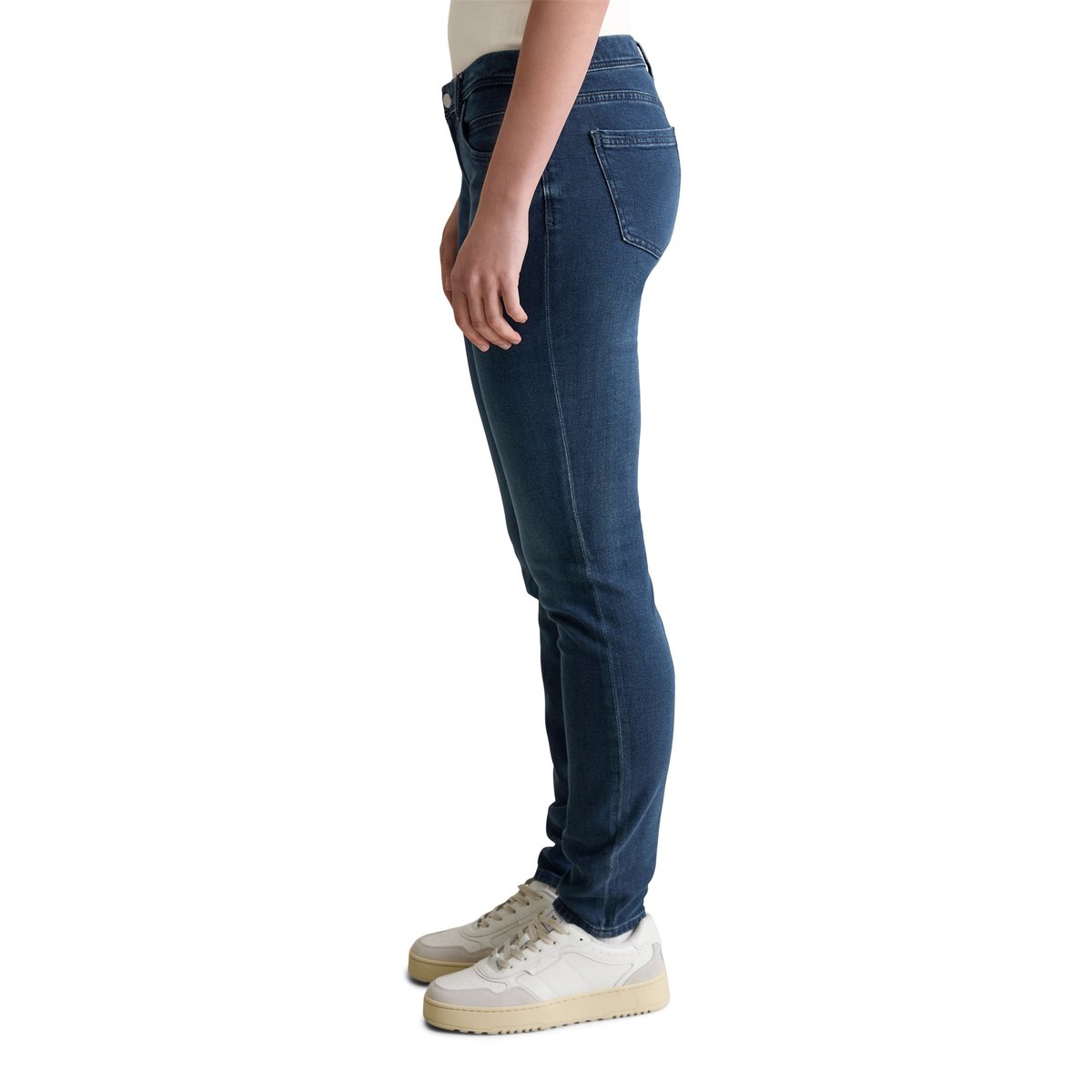 Jeans modèle Alva slim en mélange de coton organique bleu foncé, MARC O’POLO DENIM