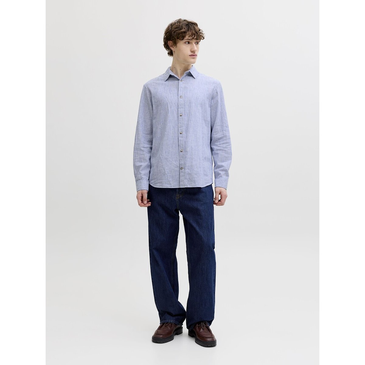 Chemise regular fit bleu rayé, JACK & JONES