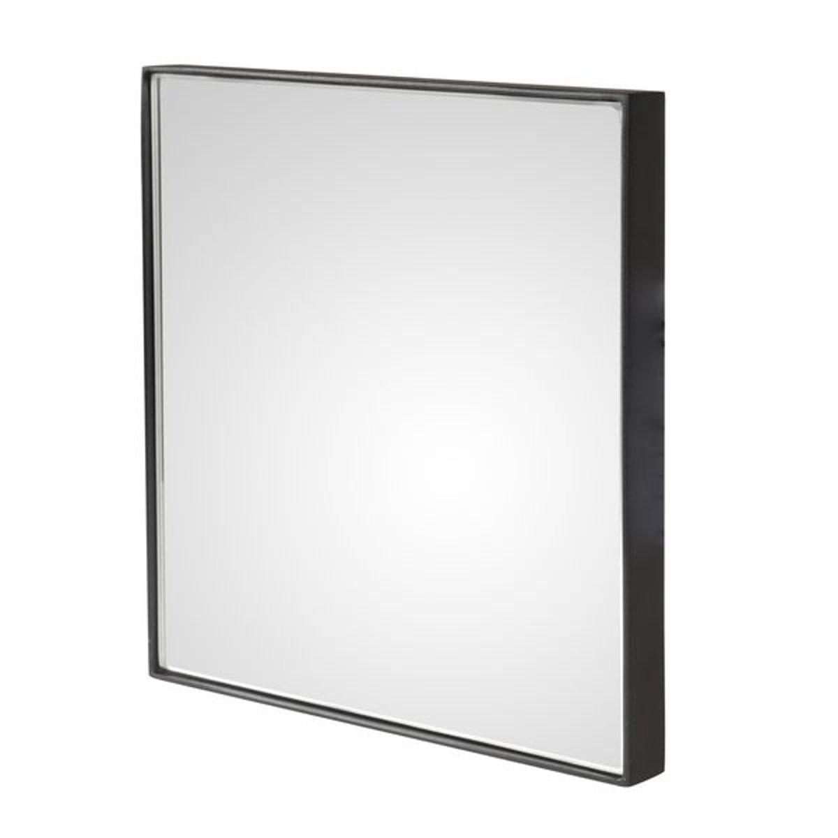 Miroir carré métal noir noir carbone, ZAGO