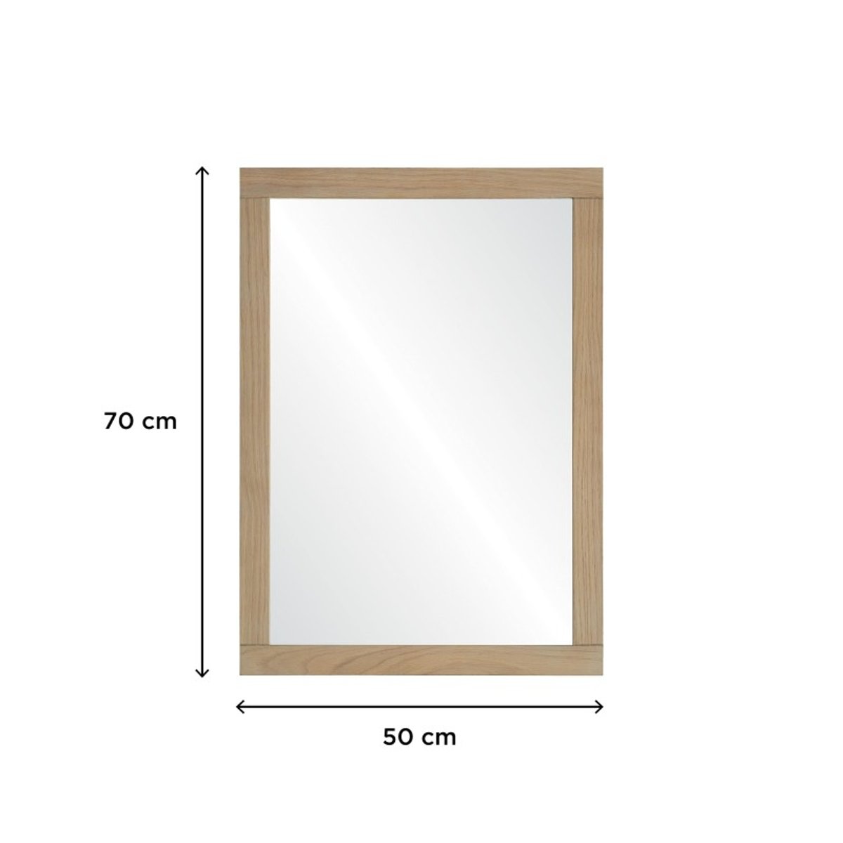 Ensemble vasque 60cm chêne, robinet et miroir TALIX chêne, MOB IN