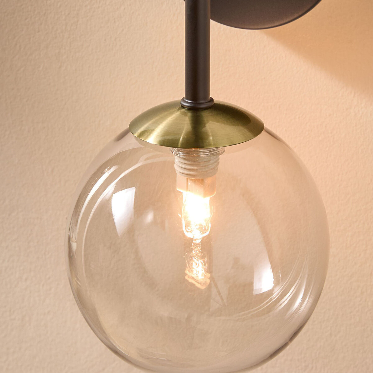 MADE.COM Globe 2-Light Wall Light in Black matt black, MADE