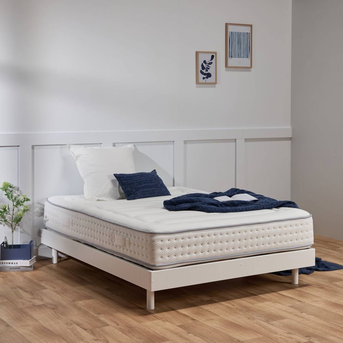 Matelas mousse HR 25 cm - EDOUARD blanc, CAMIF