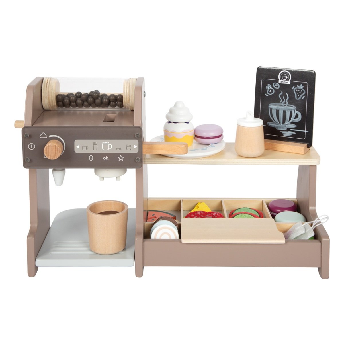 Set de café barista marron, SMALL FOOT COMPANY