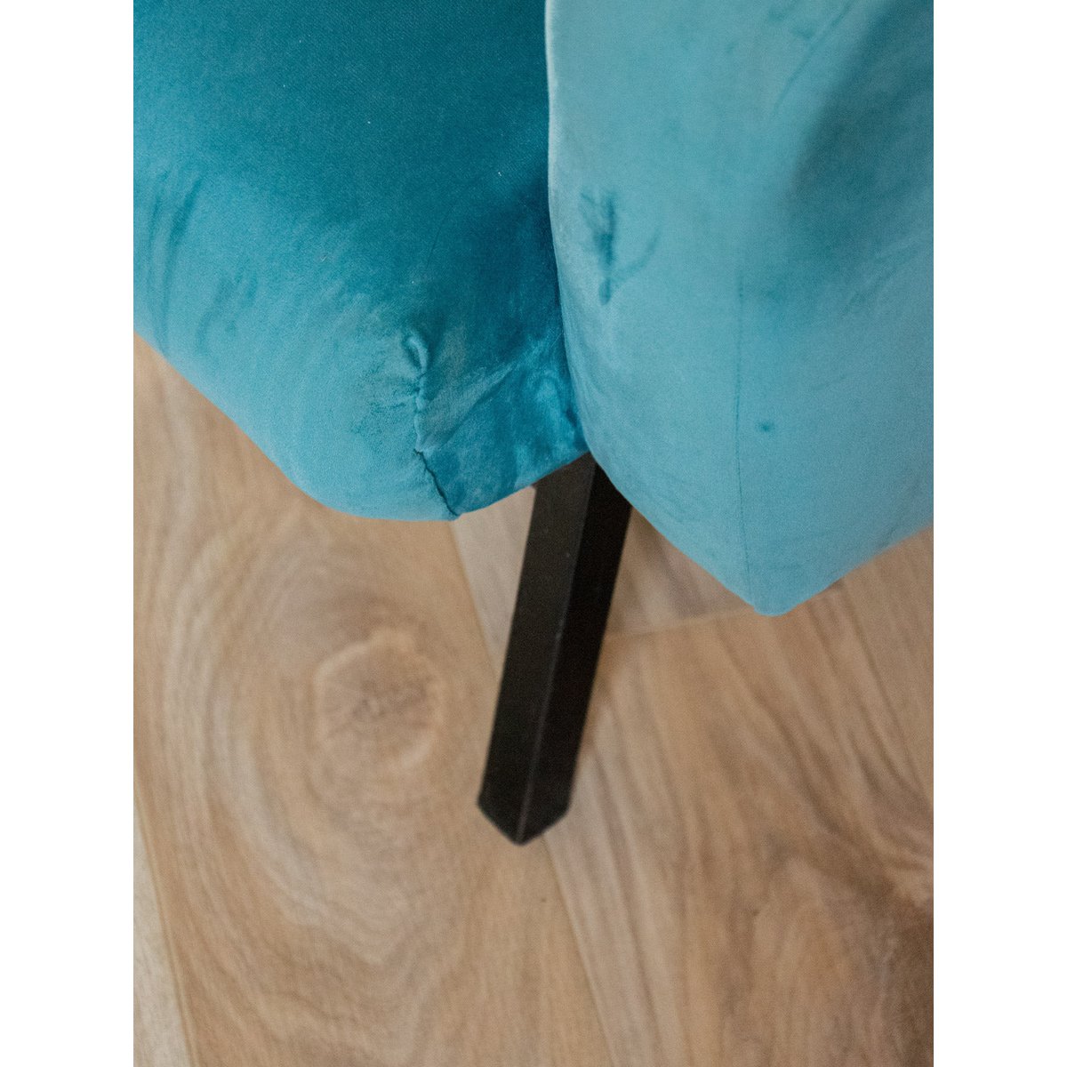 Fauteuil en velours Jakob N°737 - Bon état bleu, DEBONGOUT