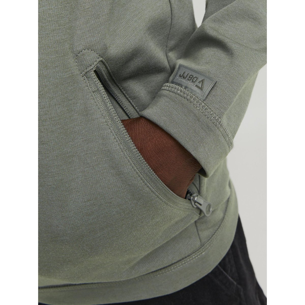 Sweat À Capuche Zippé agave green, JACK & JONES