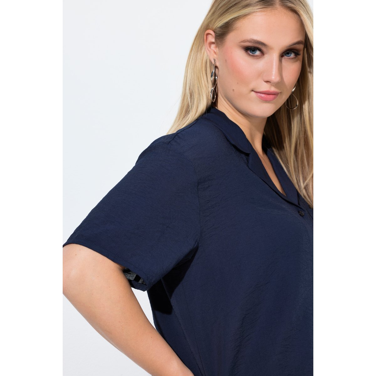 Blouse courte Boxy Fit marine, ULLA POPKEN