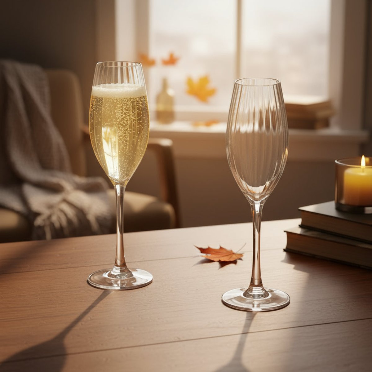 4 flûtes à champagne 20 cl -SERENA LINES transparent, LUMINARC