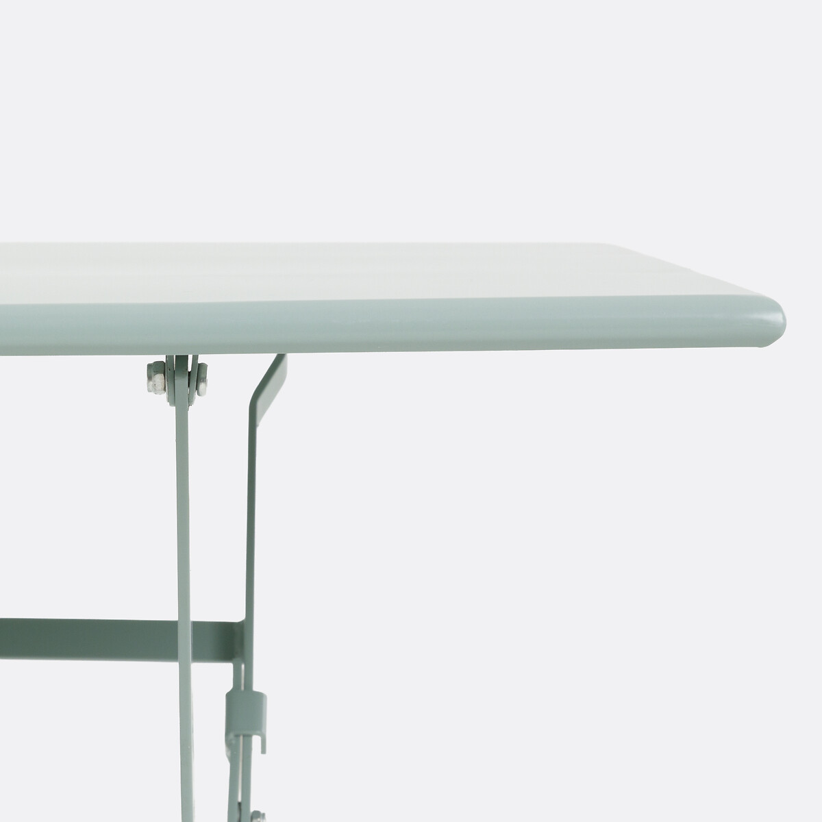 Table pliante rectangulaire, métal fer Ozevan vert de gris, LA REDOUTE INTERIEURS