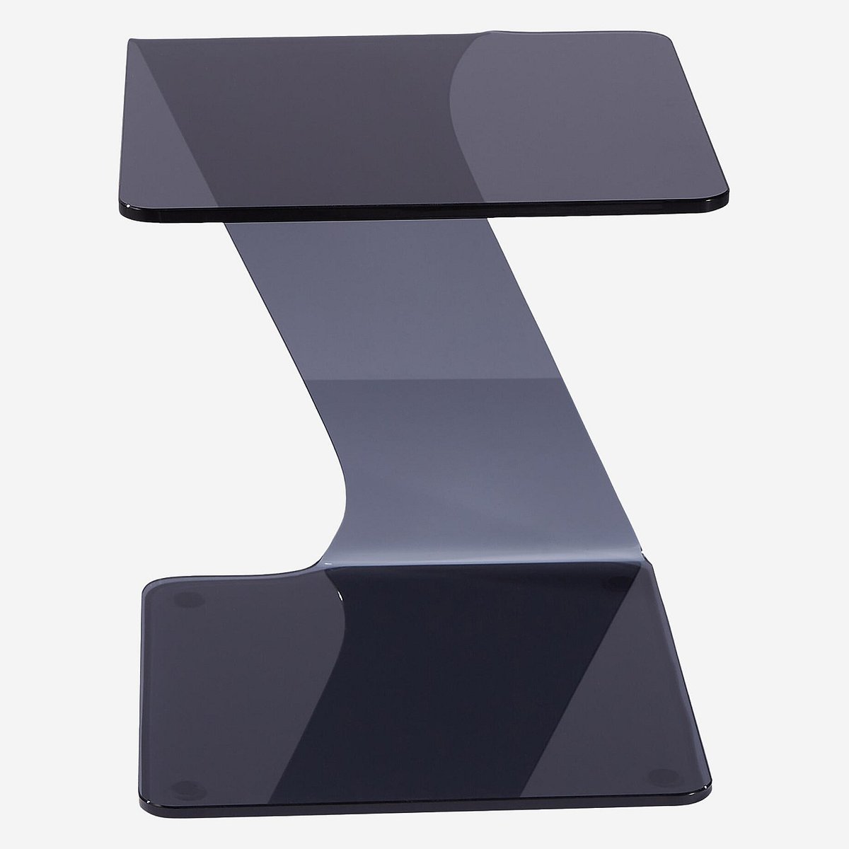 Table d'appoint verre CORNUDA gris, HABITAT