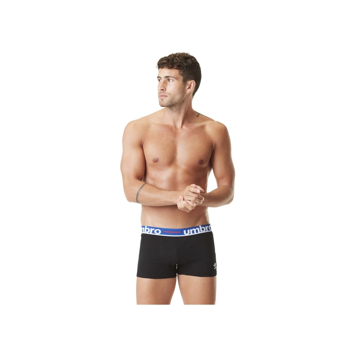 Lot De 5 Boxers Suprise Coton Uni bleu/rouge/noir, UMBRO
