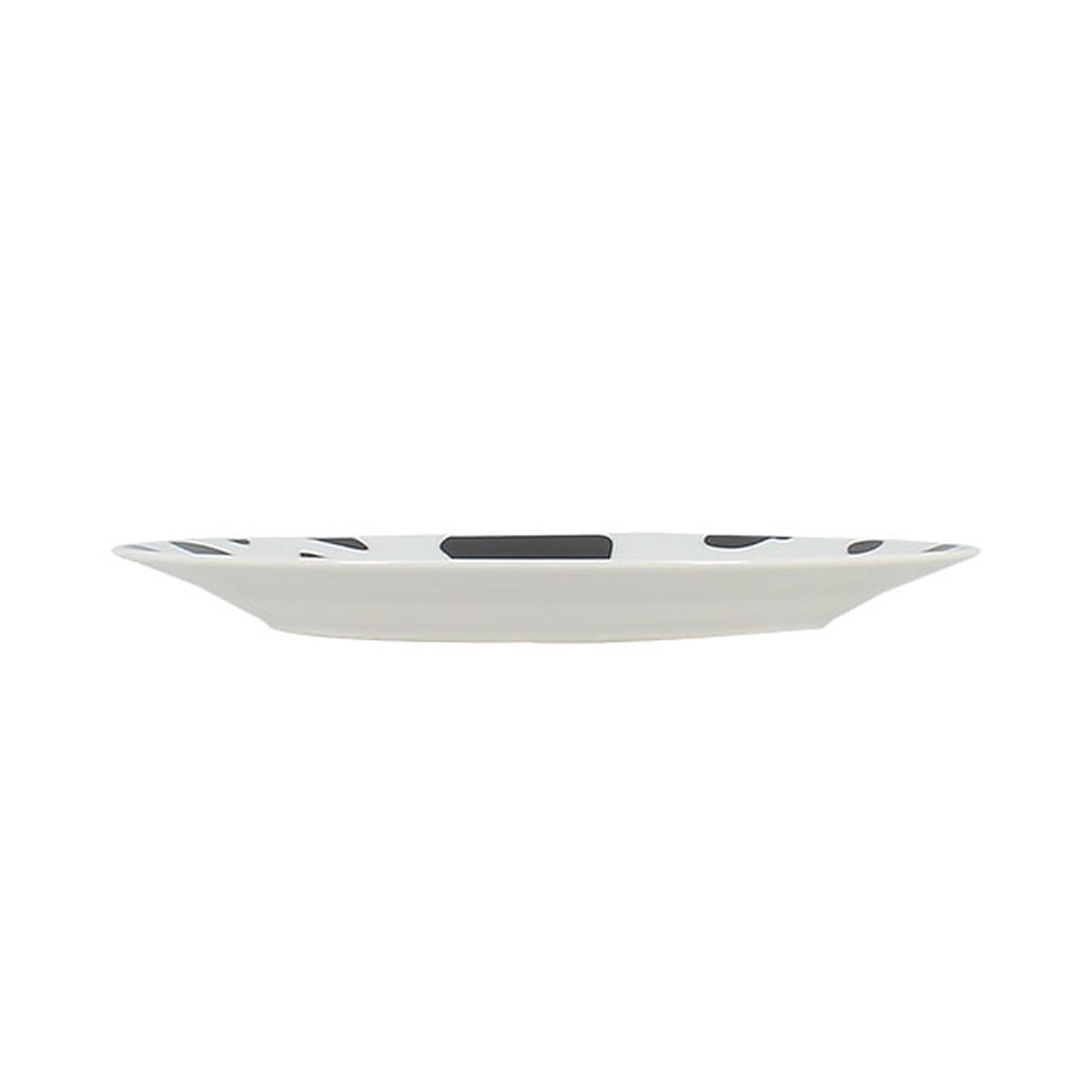 Lot de 6 assiettes plates 26.5cm en porcelaine, VACHE blanc-noir, NOVASTYL