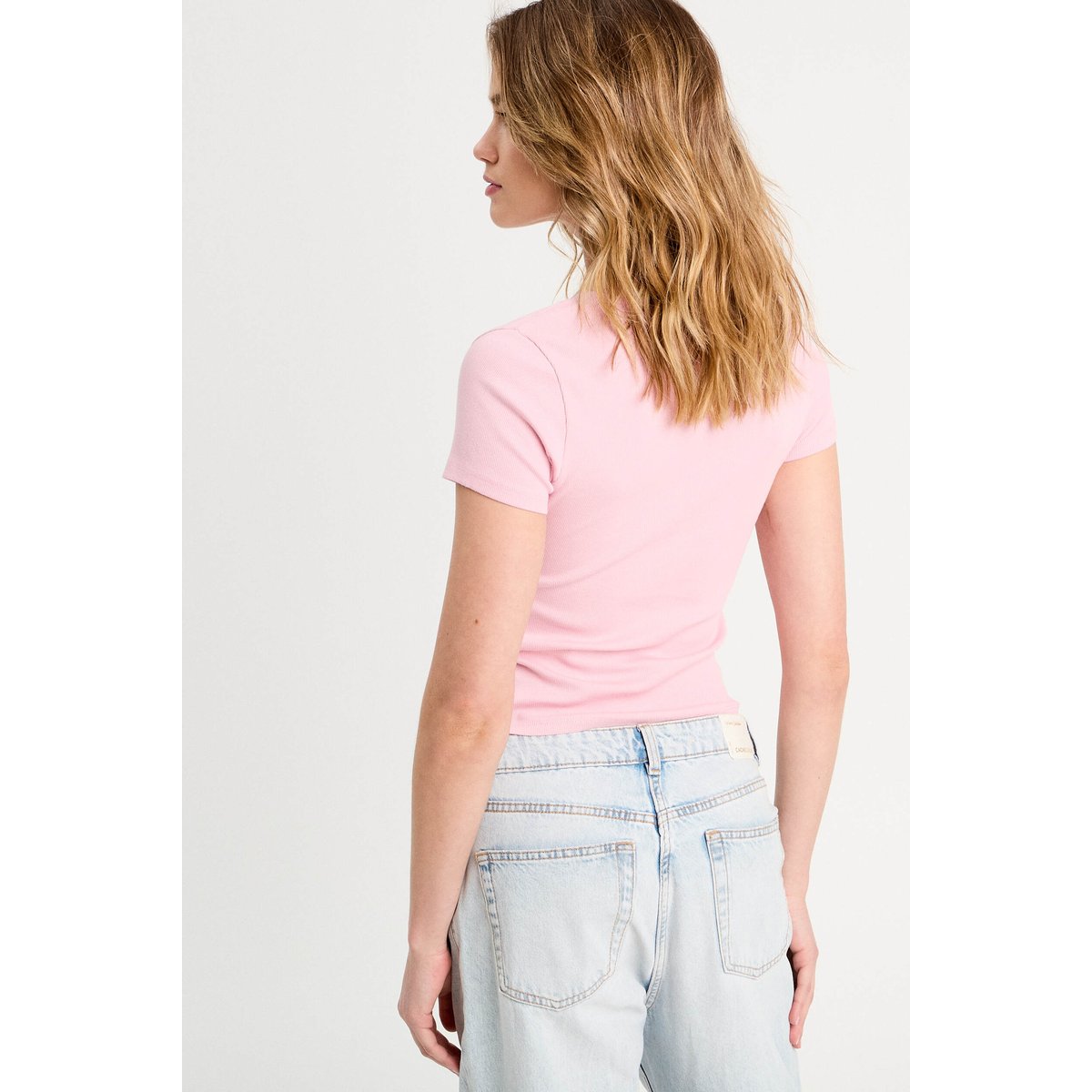 T -shirt manches courtes rose poudrée, CACHE CACHE