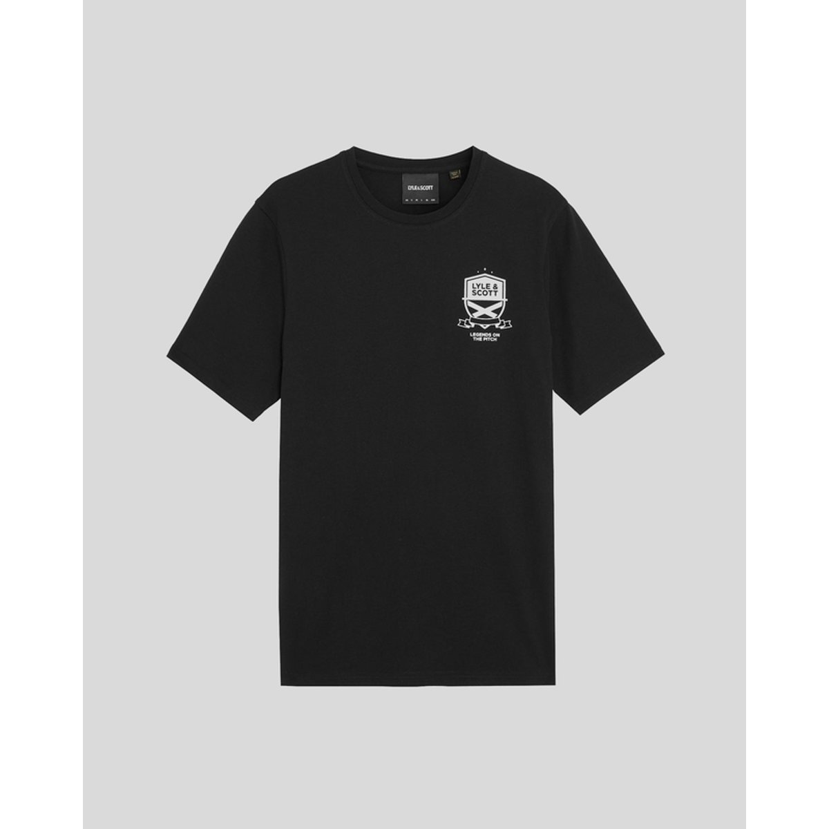 T-shirt graphique terrain de football noir jais, LYLE & SCOTT