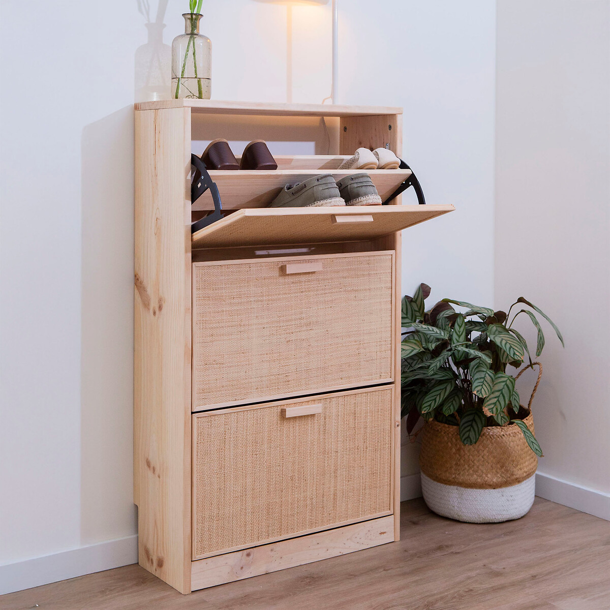 Armoire à chaussures - Natura + bois clair, EUROPE & NATURE 