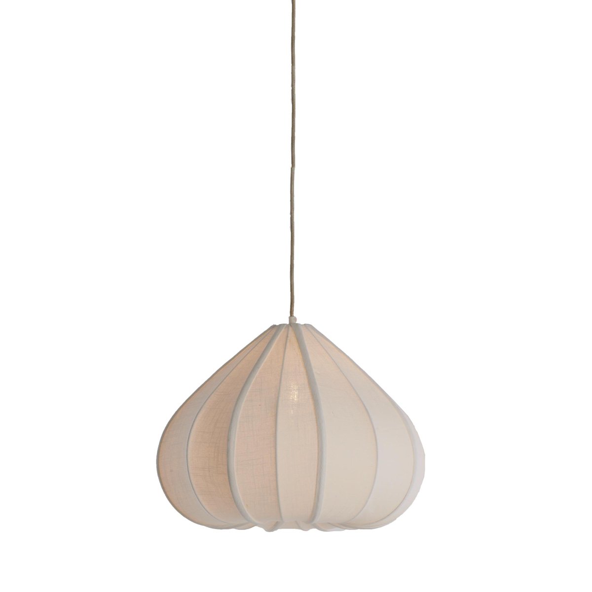 Lampe Suspendue Textiles ZUBEDA crème, LIGHT & LIVING 