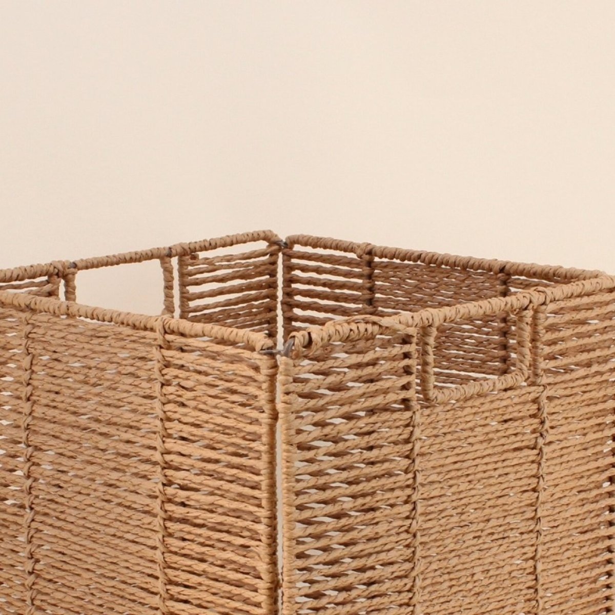 Cube de rangement pliable en corde 31cm marron, ORNAMI