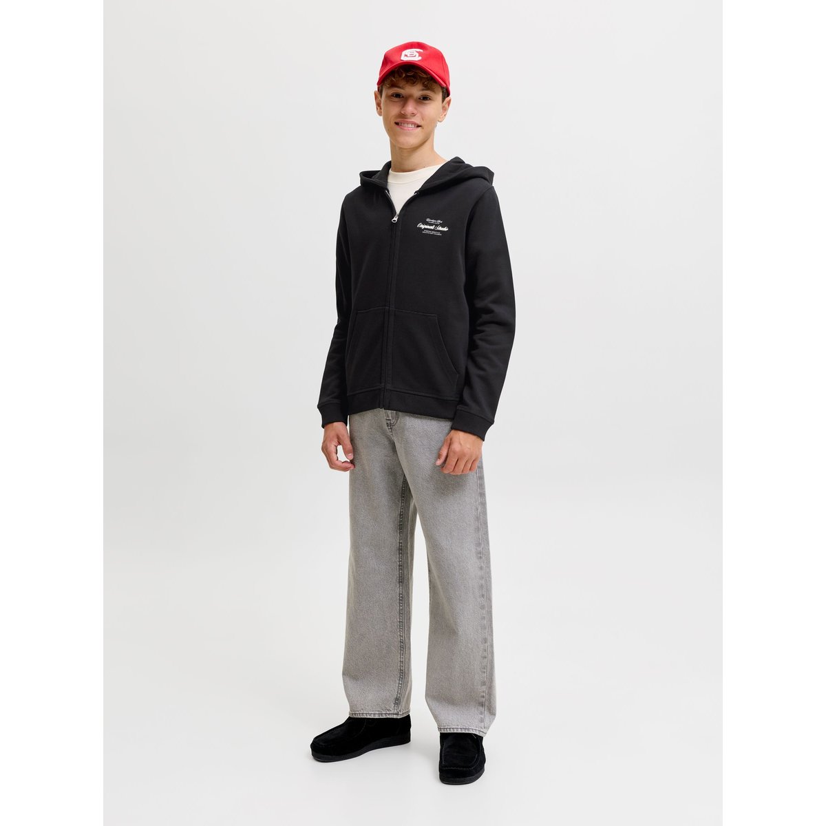 Sweat À Capuche black 1, JACK & JONES JUNIOR