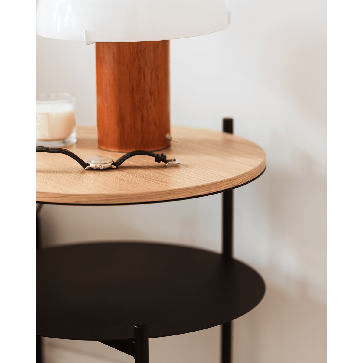 noo.ma Tu table de chevet bordeaux, NOO.MA