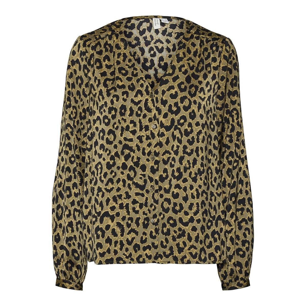 Printed V-Neck Blouse leopard print, VERO MODA
