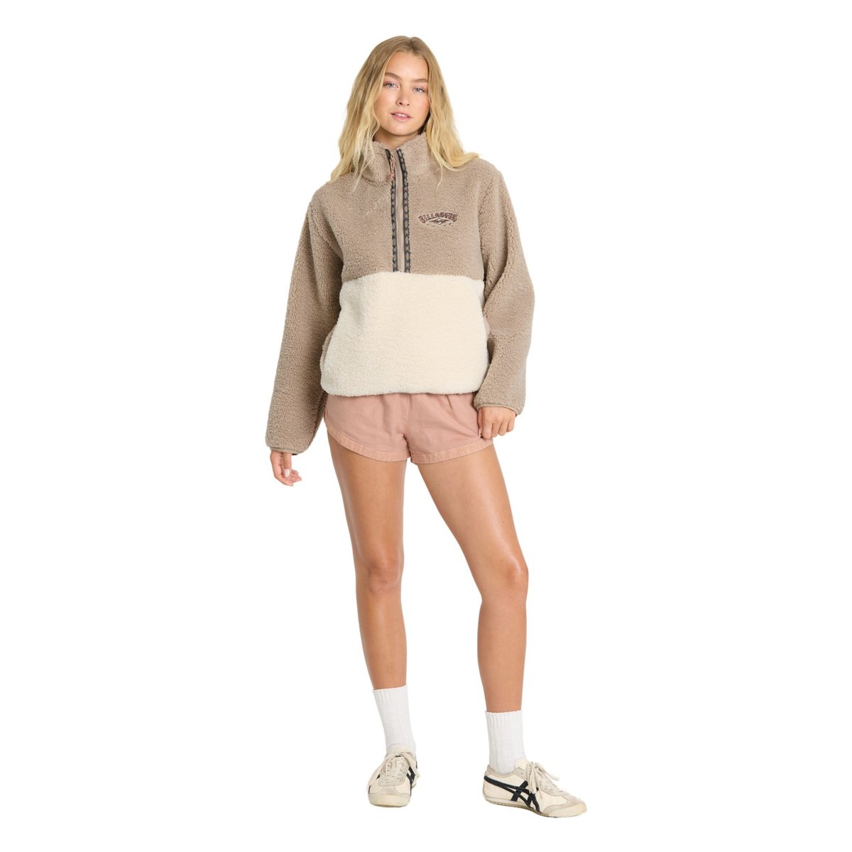 Pull en polaire sherpa à col montant HORIZON beige cobblestone, BILLABONG