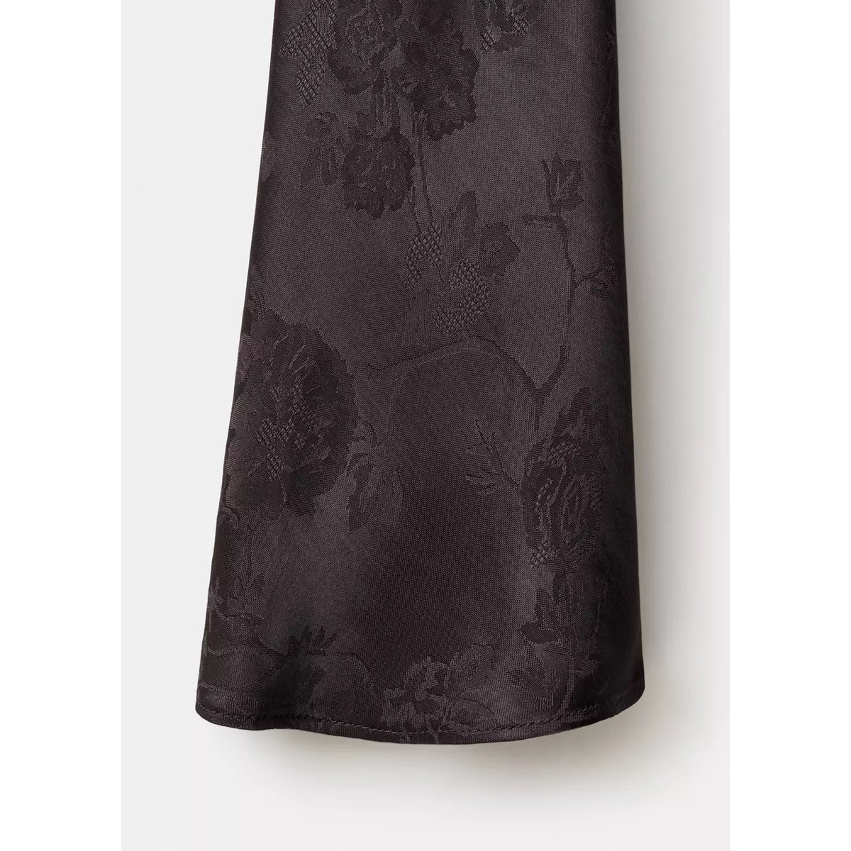 Robe jacquard à manches évasées marron, MANGO