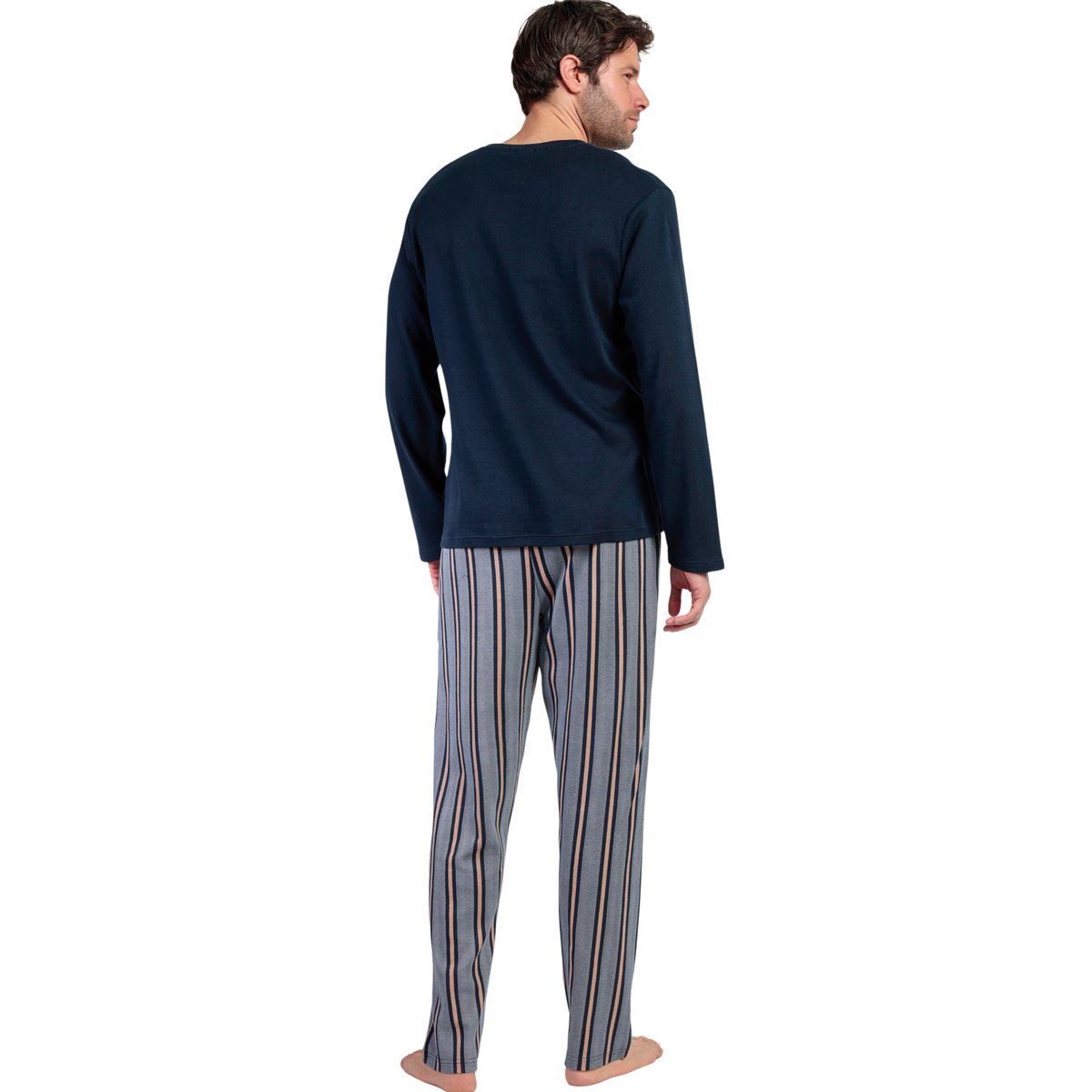 Pyjama pantalon top manches longues Pointe Antonio Miro bleu marine, ADMAS