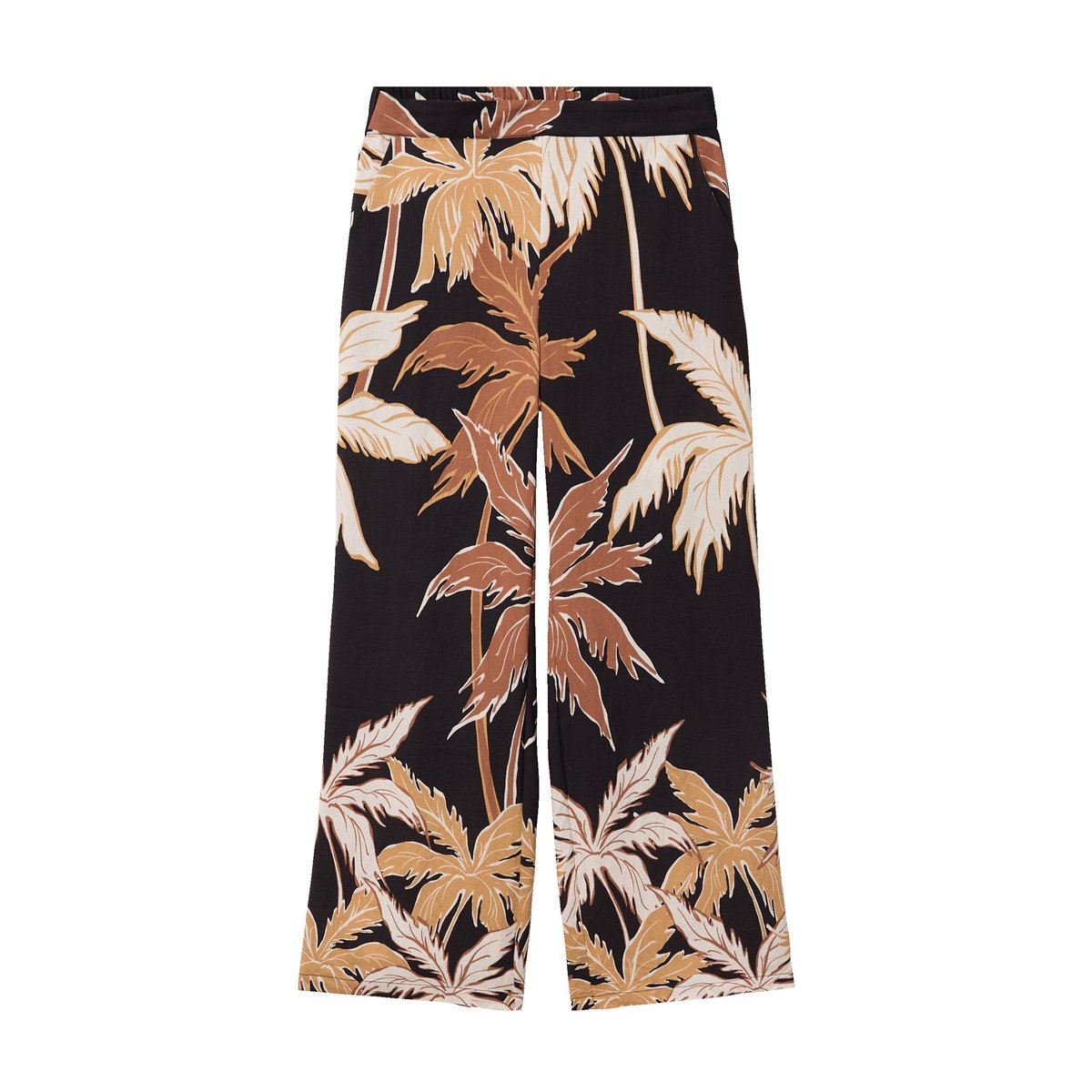 Pantalon large taille haute noir, BREAL