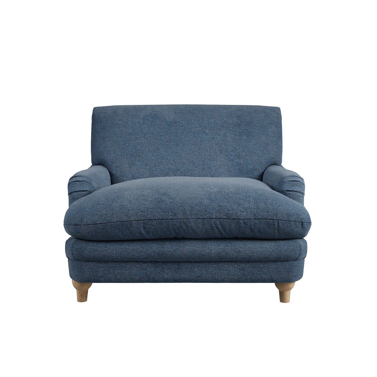 Seraphine Soft Chenille Snuggle Chair denim blue , SO'HOME