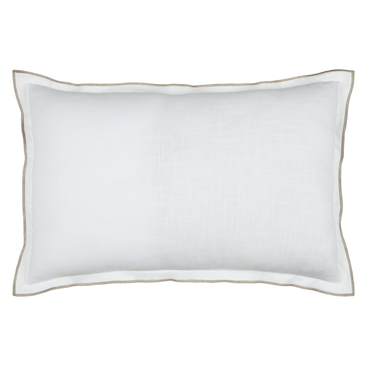 Coussin volant plat feston noir coton blanc, LOVELY CASA