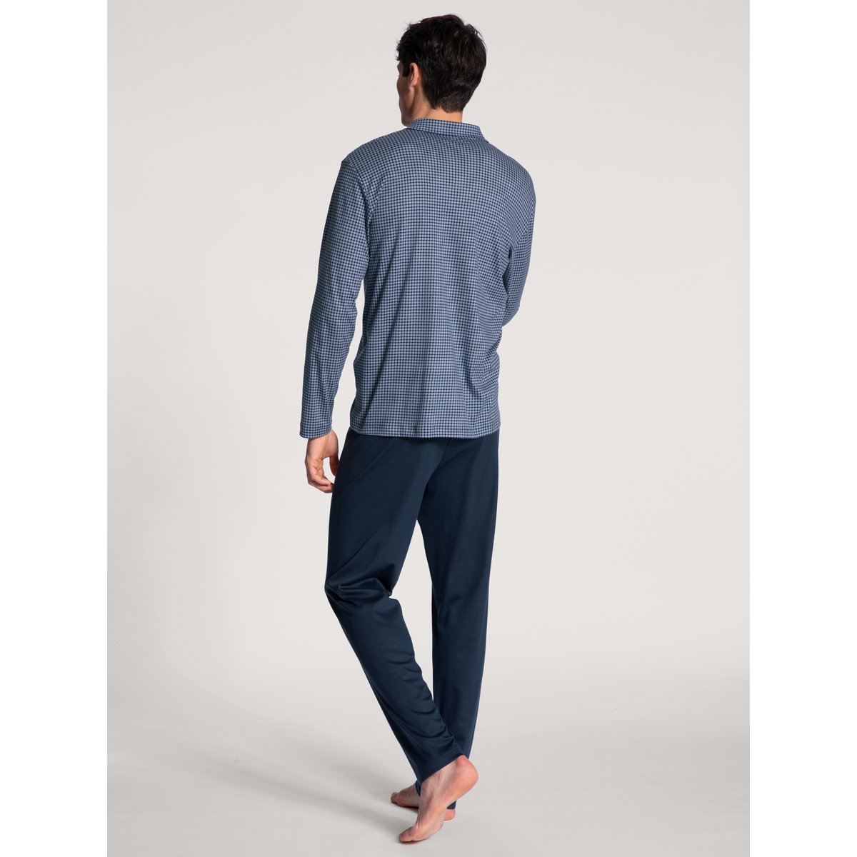 Pyjama boutonné sur toute la longueur manches longues Coton RELAX CHOICE indigo mood, CALIDA