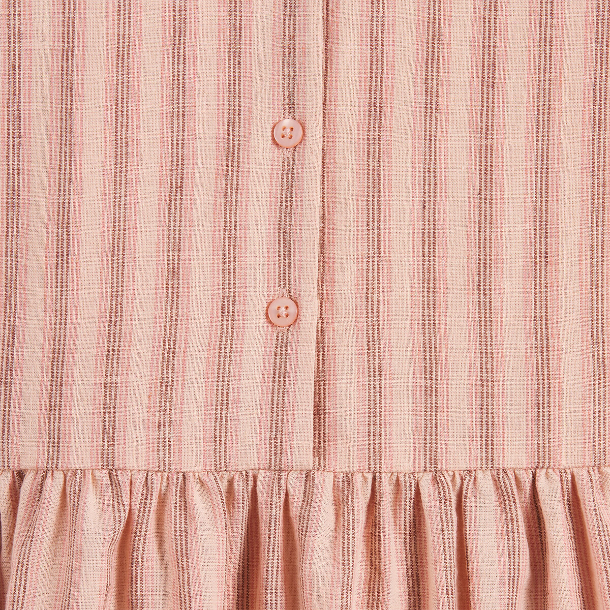 Robe rayée manches courtes, en coton rayé, LA REDOUTE COLLECTIONS