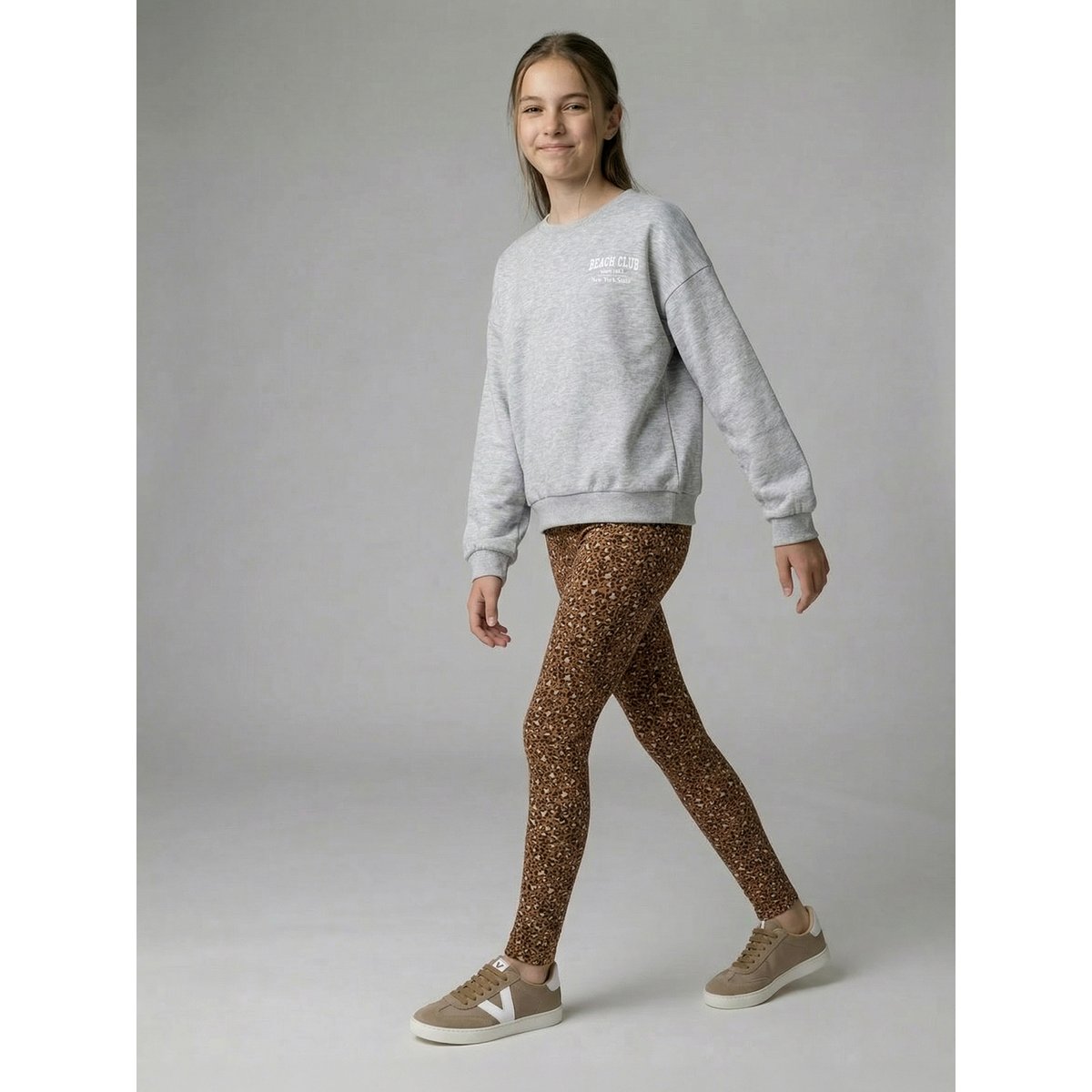 Legging long imprimé marron, JONEN