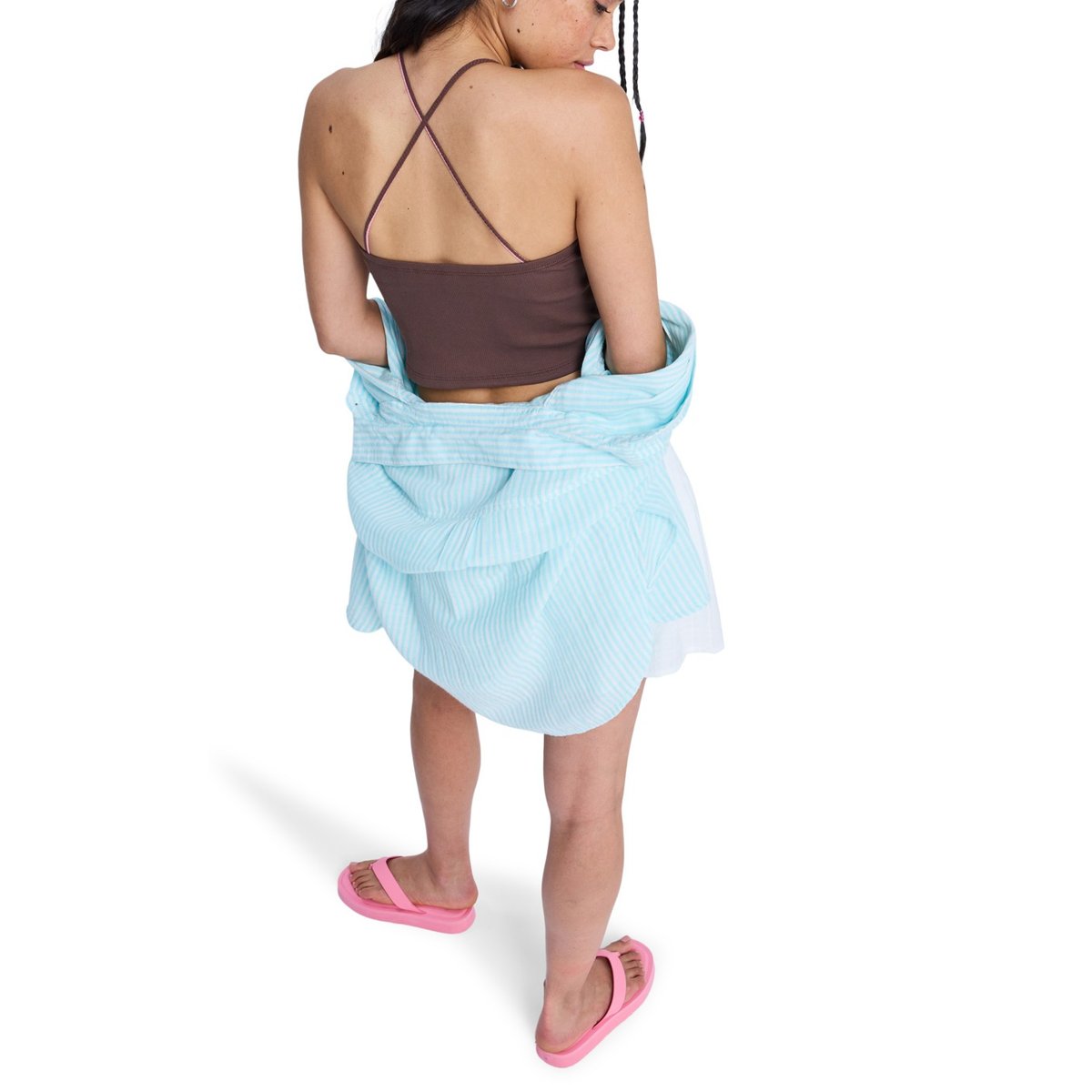 Haut dos nu SUNSET DRIVE HALTER. marron french roast, ROXY