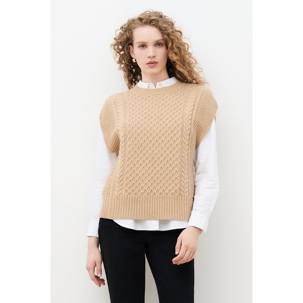 Pull large col rond MRUDY sable, CAROLL