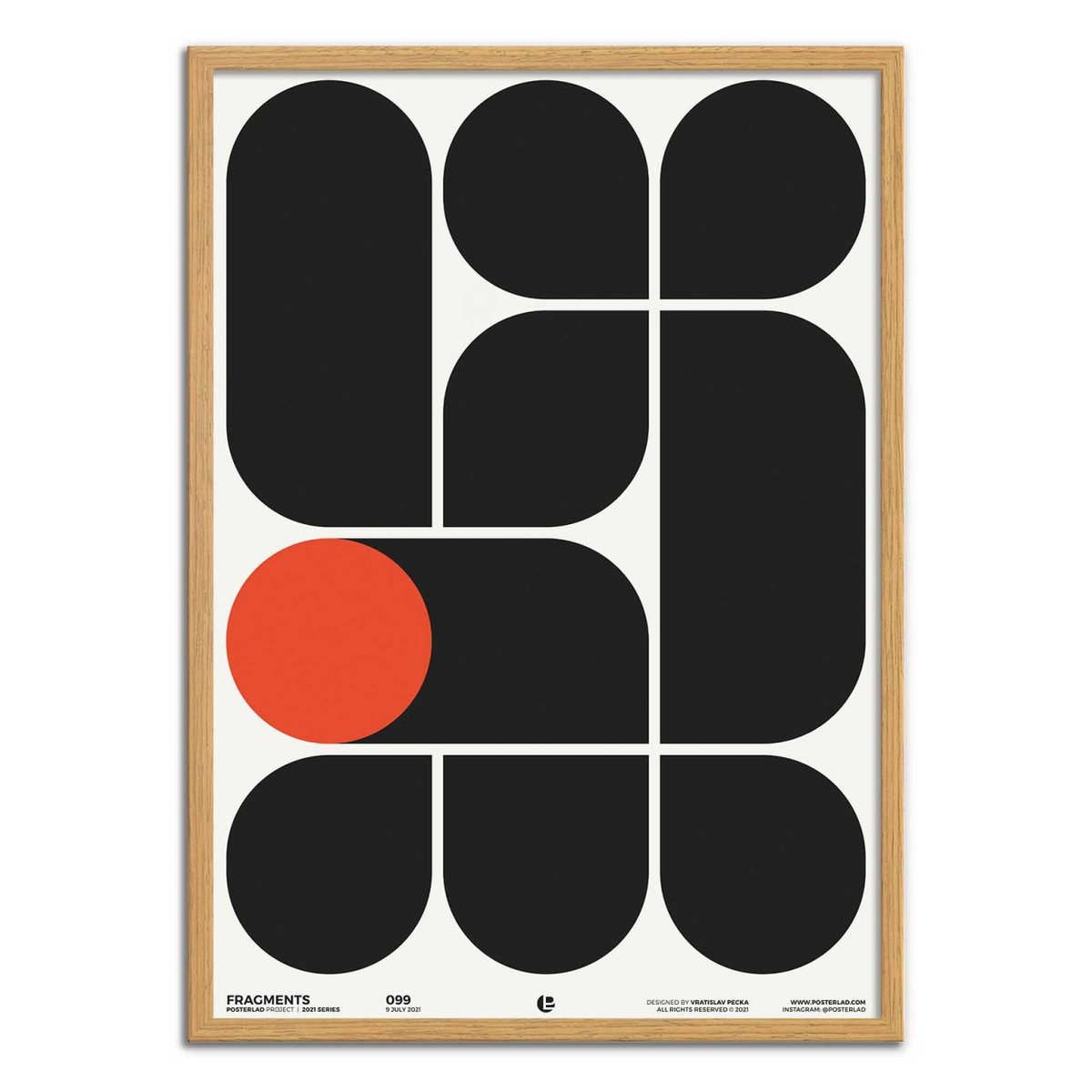 Affiche d'art - Fragments - Posterlad couleur unique, WALL EDITIONS