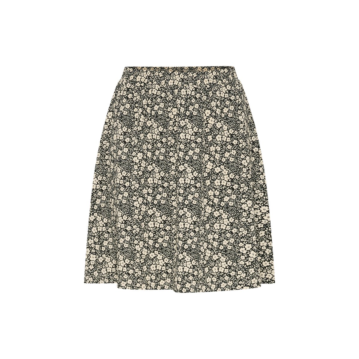 Jupe casual noir/blanc floral, KAFFE