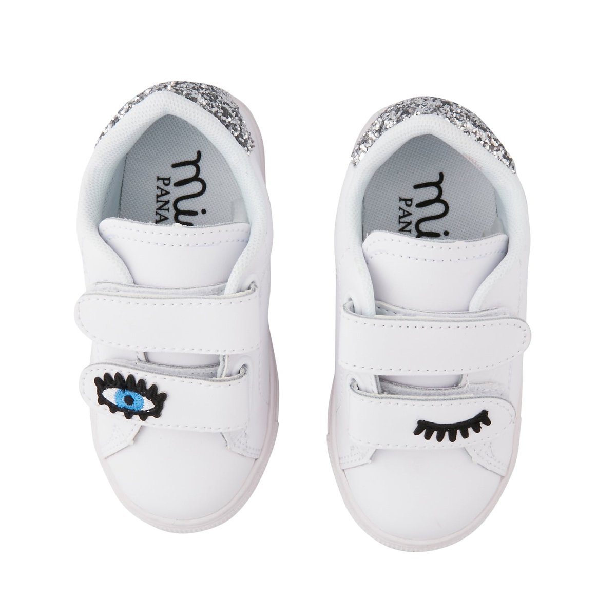 Baskets Enfant En Cuir Mini Edith Eyes blanc, BONS BAISERS