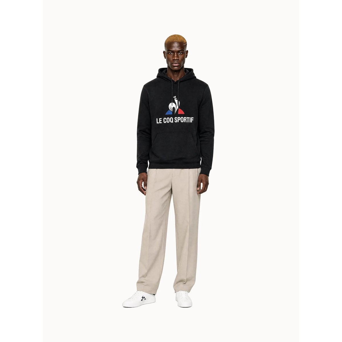Sweat à capuche noir, LE COQ SPORTIF
