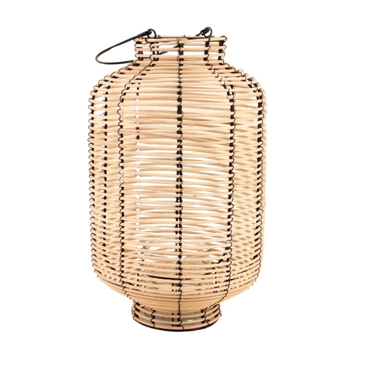 Lanterne en rotin 46cm naturel, ORNAMI