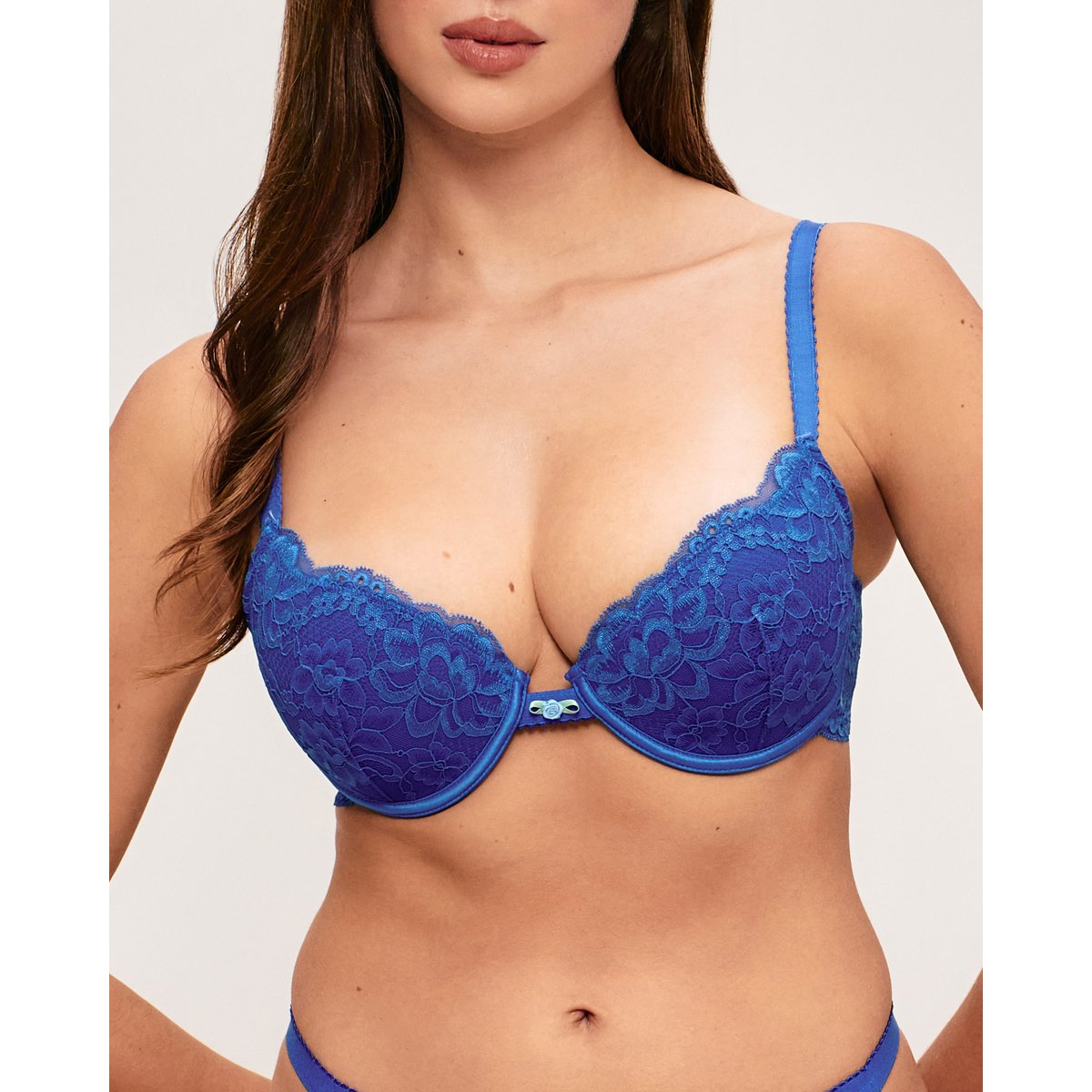 Soutien-gorge ampliforme en dentelle florale JOYIZ bleu, UNDIZ