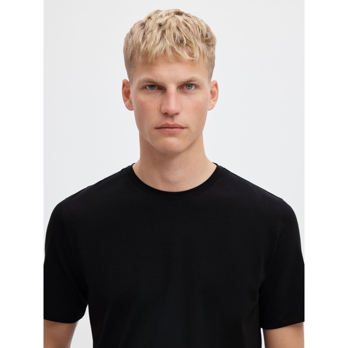 T-Shirt Ras Du Cou noir - black1, SELECTED