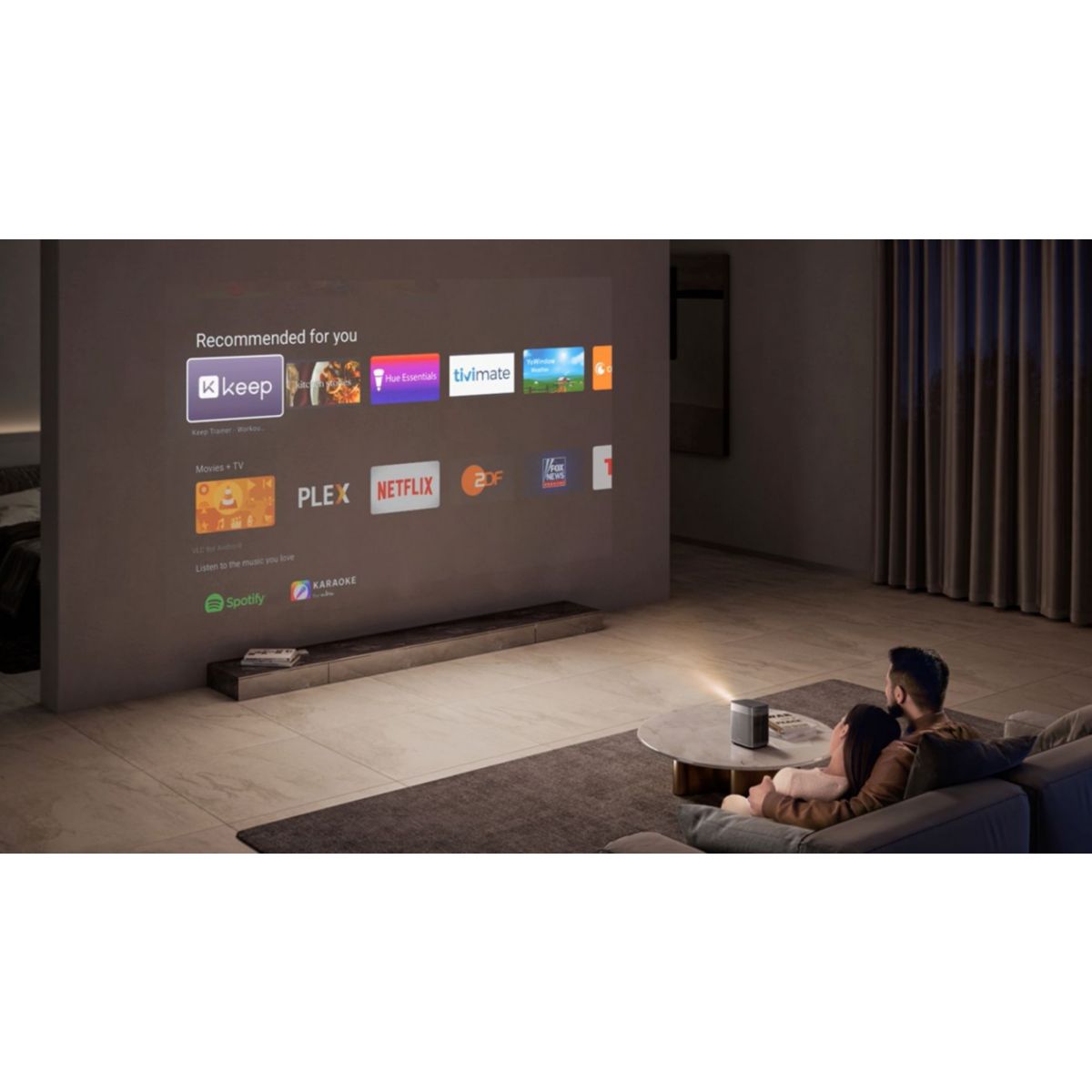 Vidéoprojecteur portable Halo+ Google TV intégré gris, XGIMI