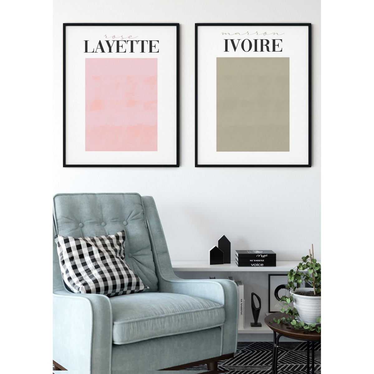 Affiche Marron Ivoire blanc, L'AFFICHERIE