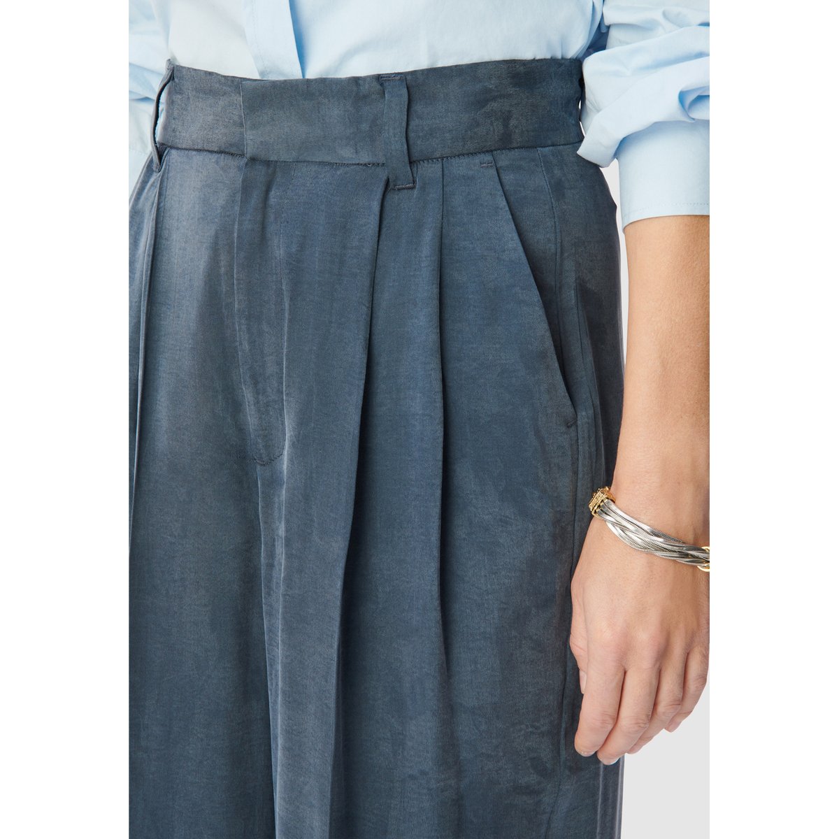 Pantalon de tailleur large marine foncé, IKKS