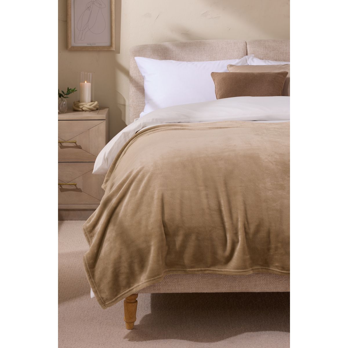 Couverture en polaire marron mink, NEXT