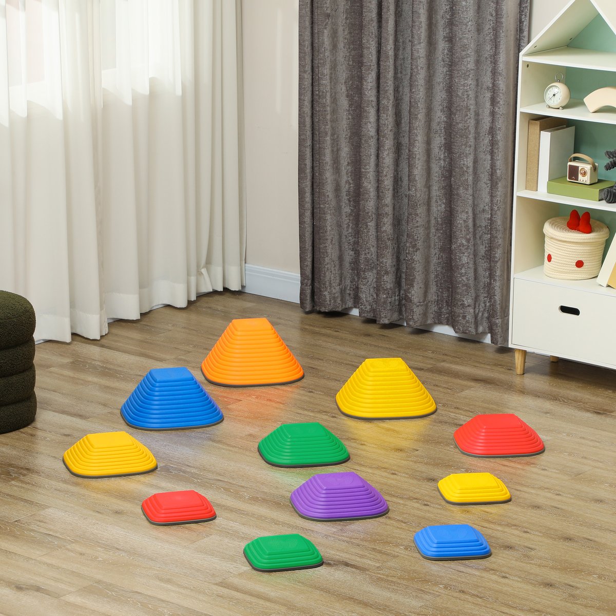 Les marches d'équilibre PP multicolore multicolore, AIYAPLAY