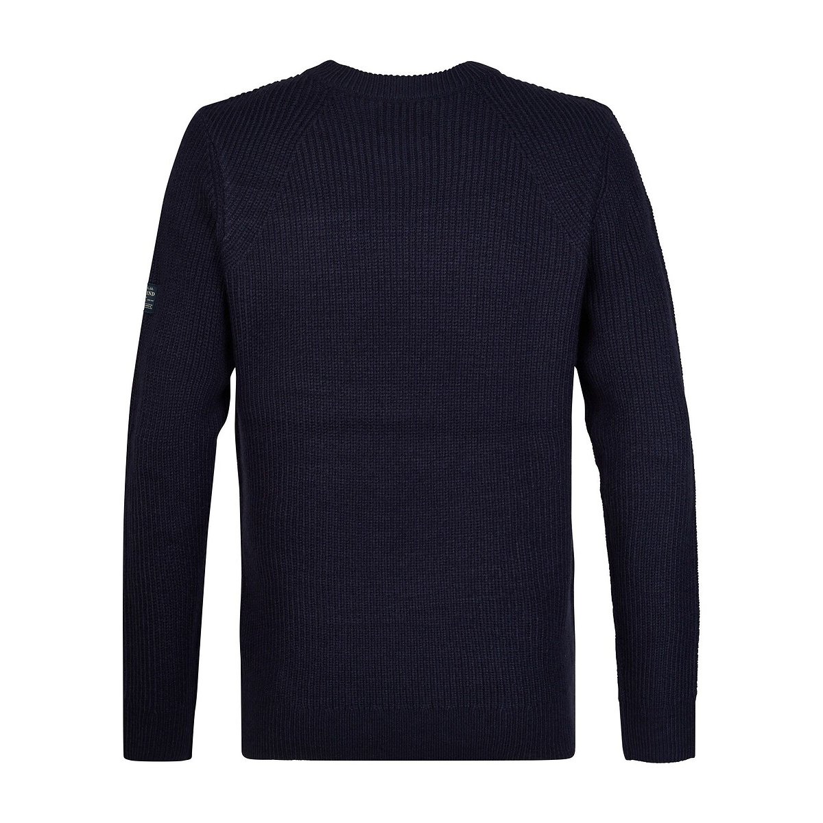 Maglione girocollo in maglia fine blu marino, PETROL INDUSTRIES